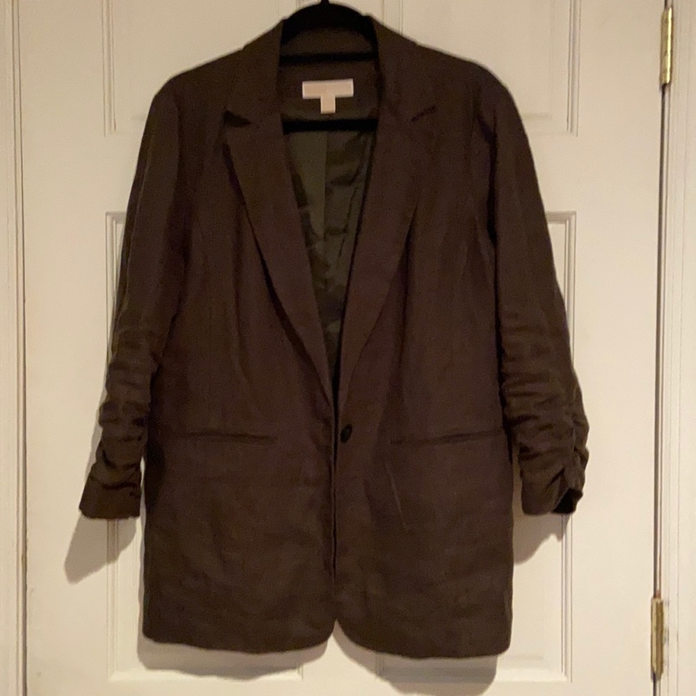 Ruched sleeve blazer Michale Kors